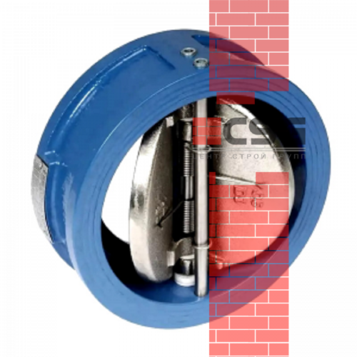 Клапан обратный чуг двухстворчатый Ду400 Ру16 межфл створки чугун, DN 400